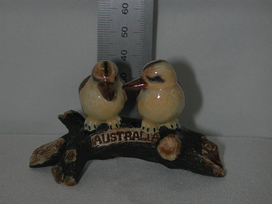 Miniature Porcelain Australian Kookaburra  Bird Figurines