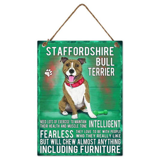Dog Metal Sign - Staffordshire Terrier
