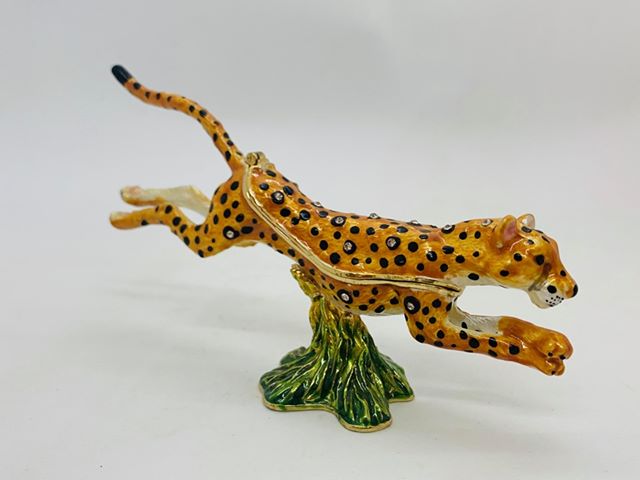 Cheetah Trinket Box