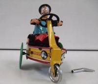 Wind Up Tin Toy Old Fashion Car And Driver