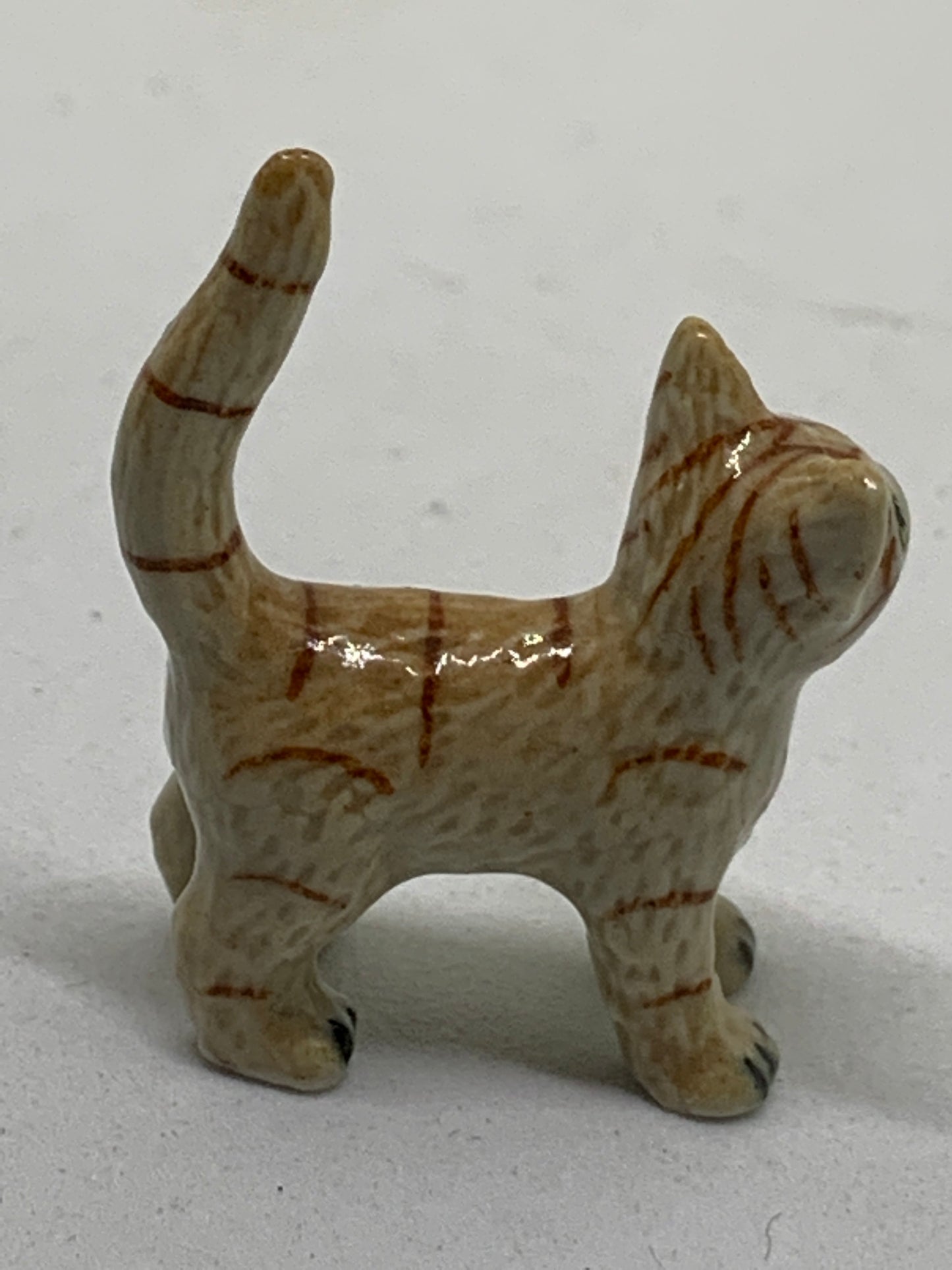 Miniature Porcelain Cats Kittens Mini Stripe Ginger