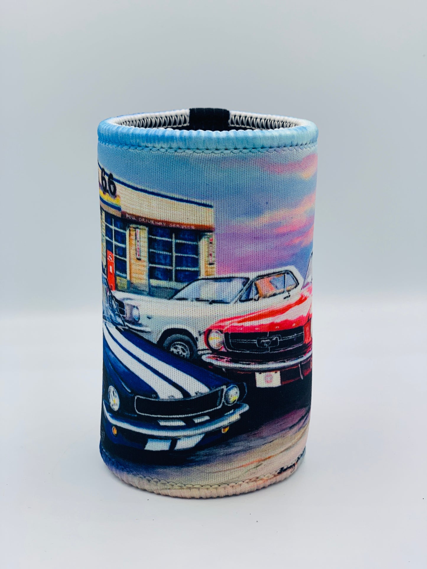 3 Ford Mustangs Classic Car Stubby Holder