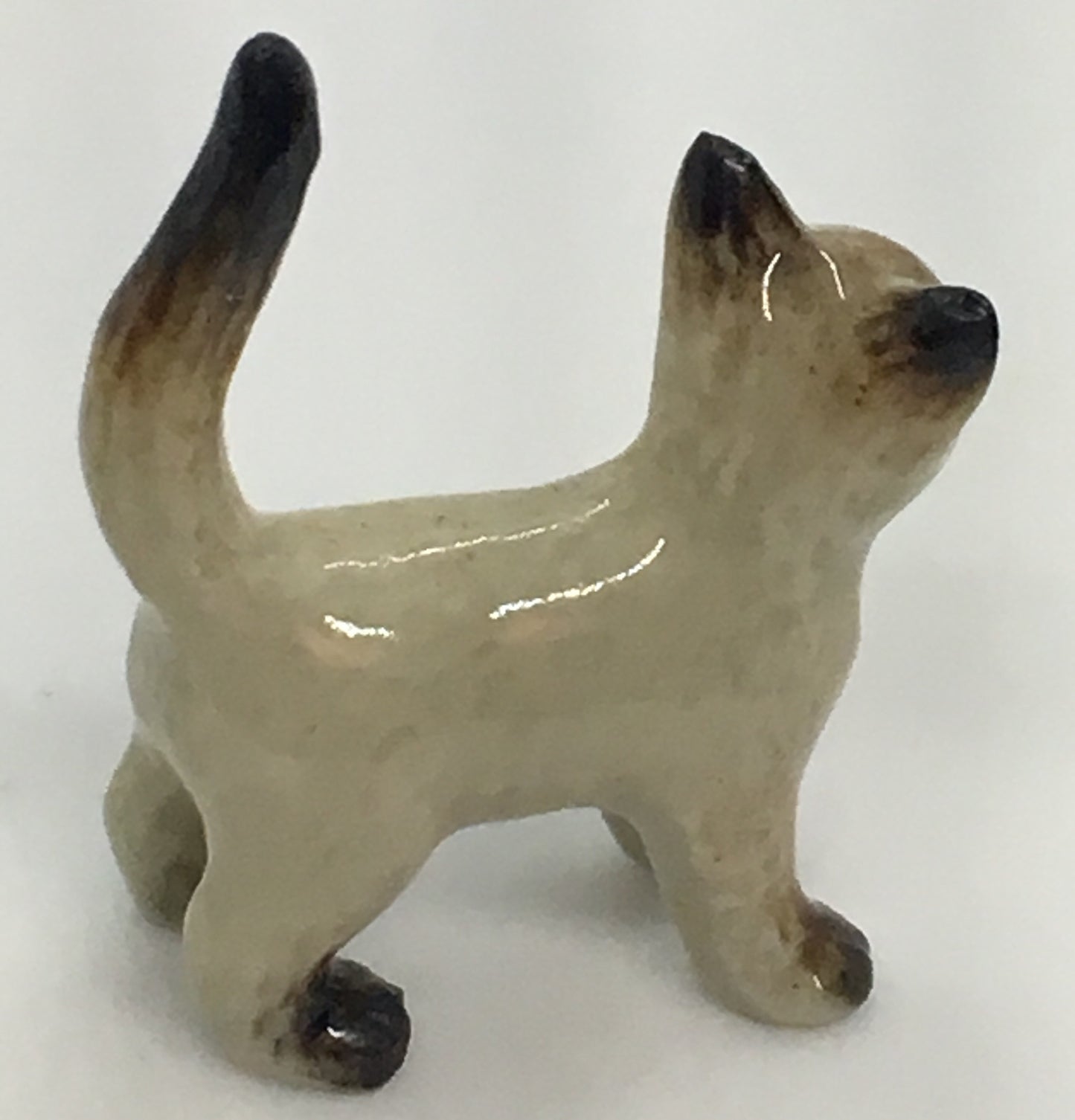 Miniature Porcelain Cats Kittens  Figurines Siamese Kitten Mini