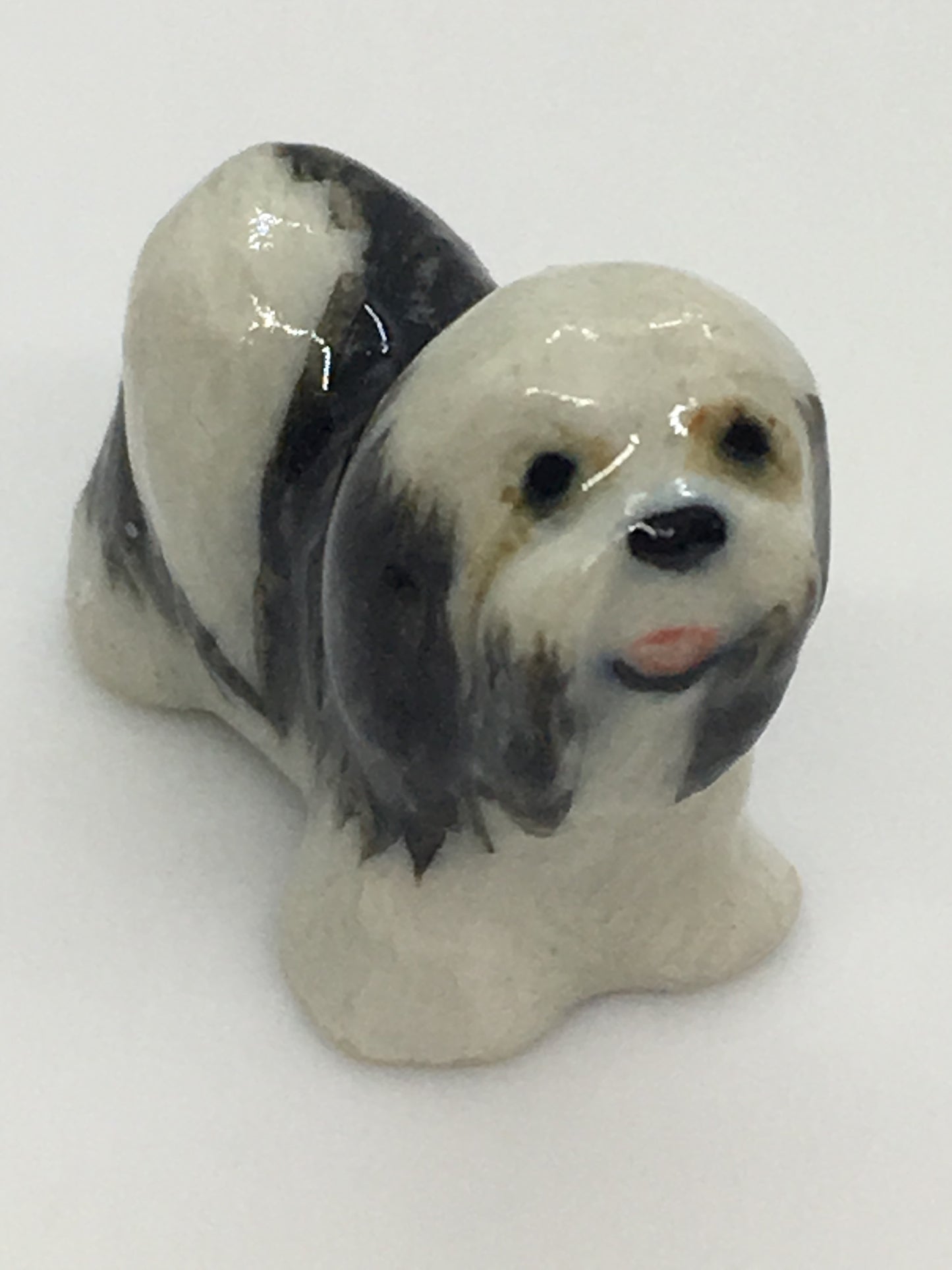 Miniature Porcelain Dog Figurine Shih Tzu Mini