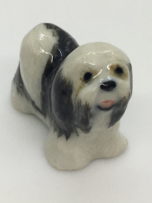 Miniature Porcelain Dog Figurine Shih Tzu Mini