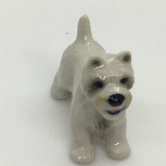 Miniature Porcelain Dog Figurine  Welsh Highland Terrier Mini