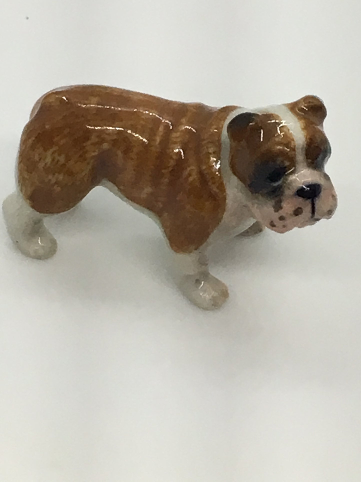 Miniature Porcelain Dog Figurine  English Bulldog Mini