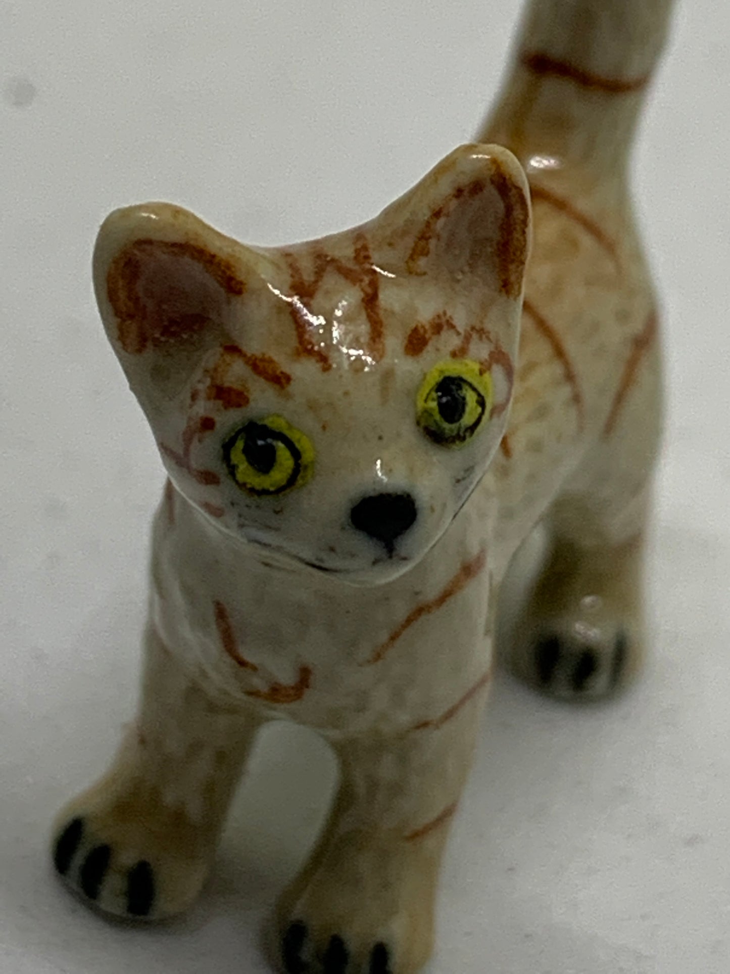 Miniature Porcelain Cats Kittens Mini Stripe Ginger