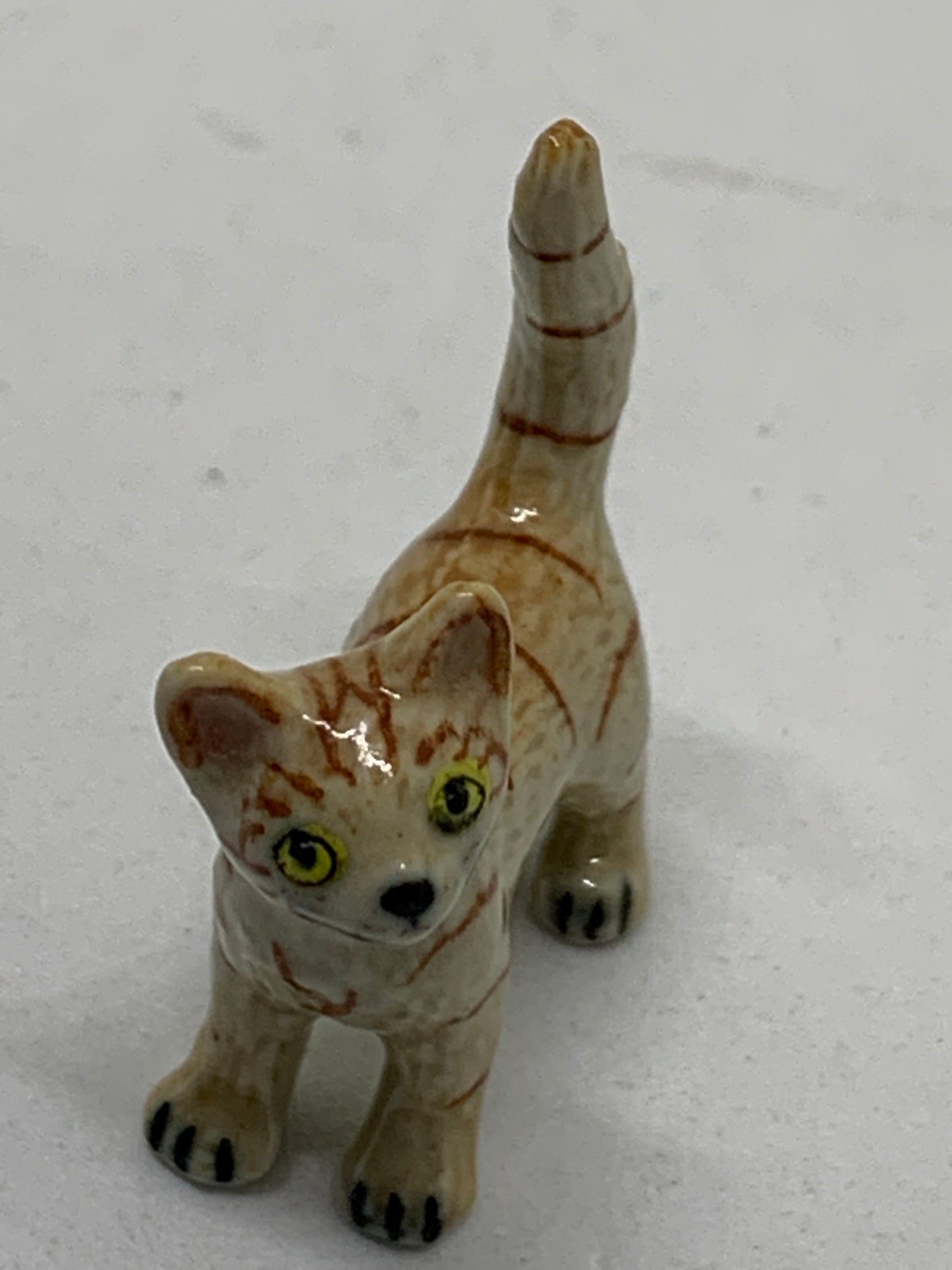 Miniature Porcelain Cats Kittens Mini Stripe Ginger
