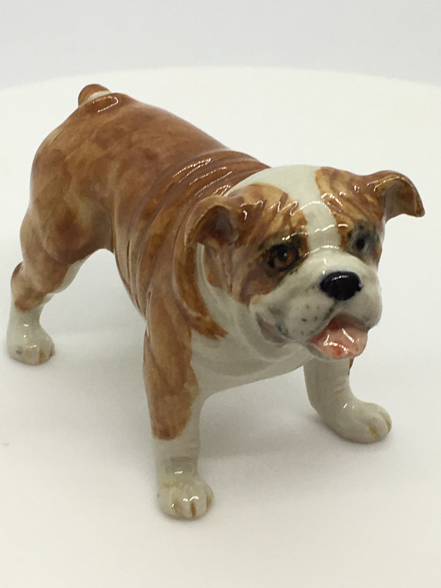 Miniature Porcelain Dog Figurine British Bulldog Dog Breed