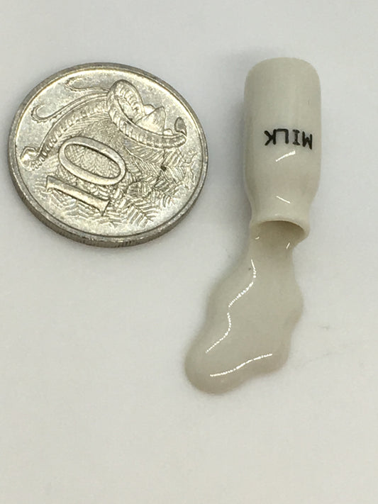 Miniature Porcelain Cats  Kittens Figurine Spilt Milk