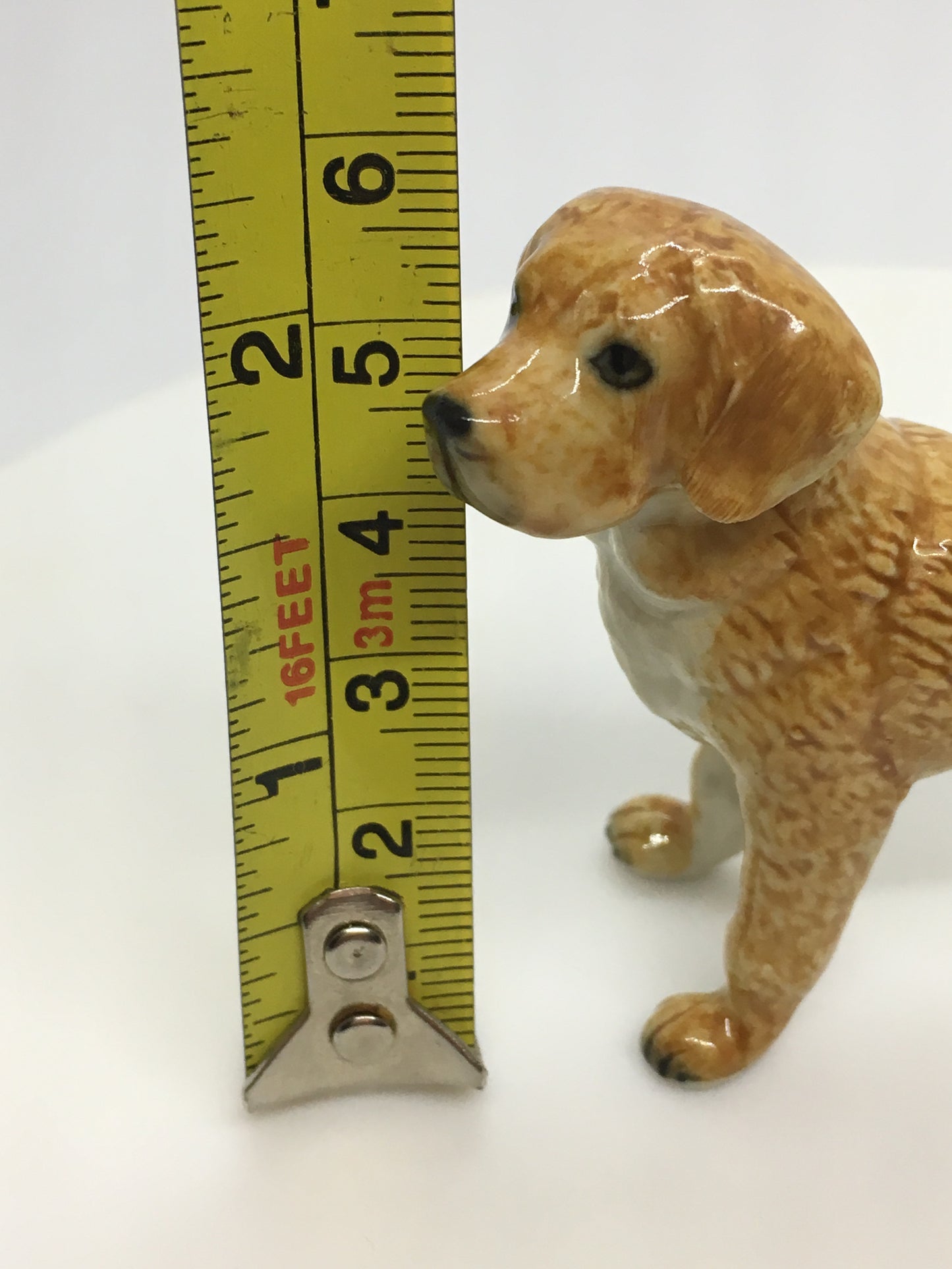 Miniature Porcelain Dog Figurine Golden Retriever Standing Dog Breed