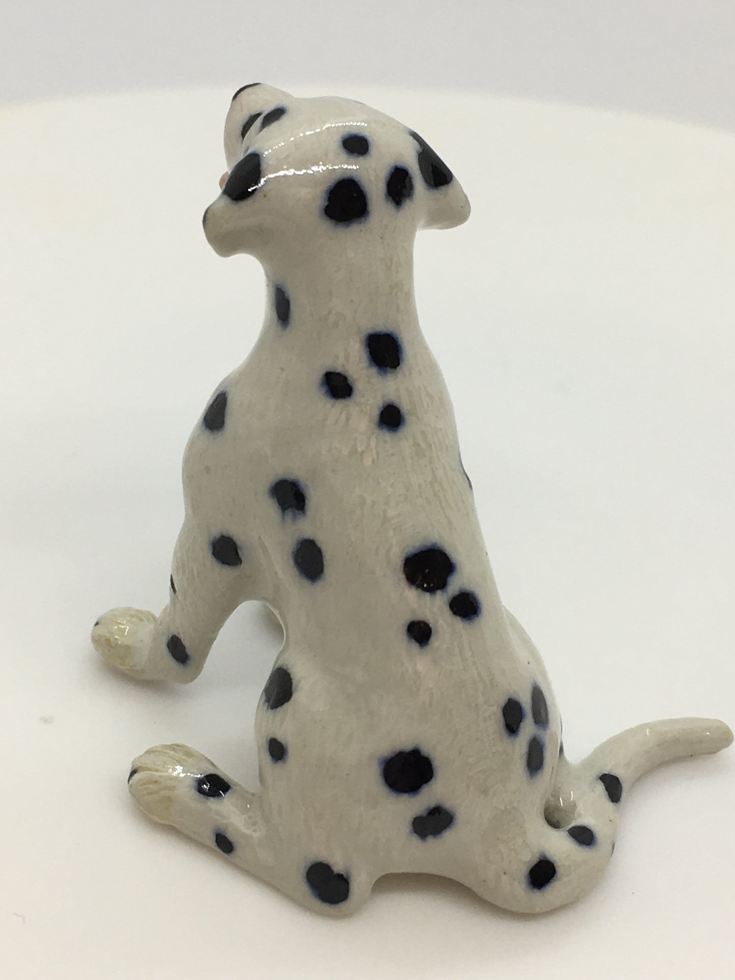 Miniature Porcelain Dog Figurine Dalmatian Sitting Dog Breed
