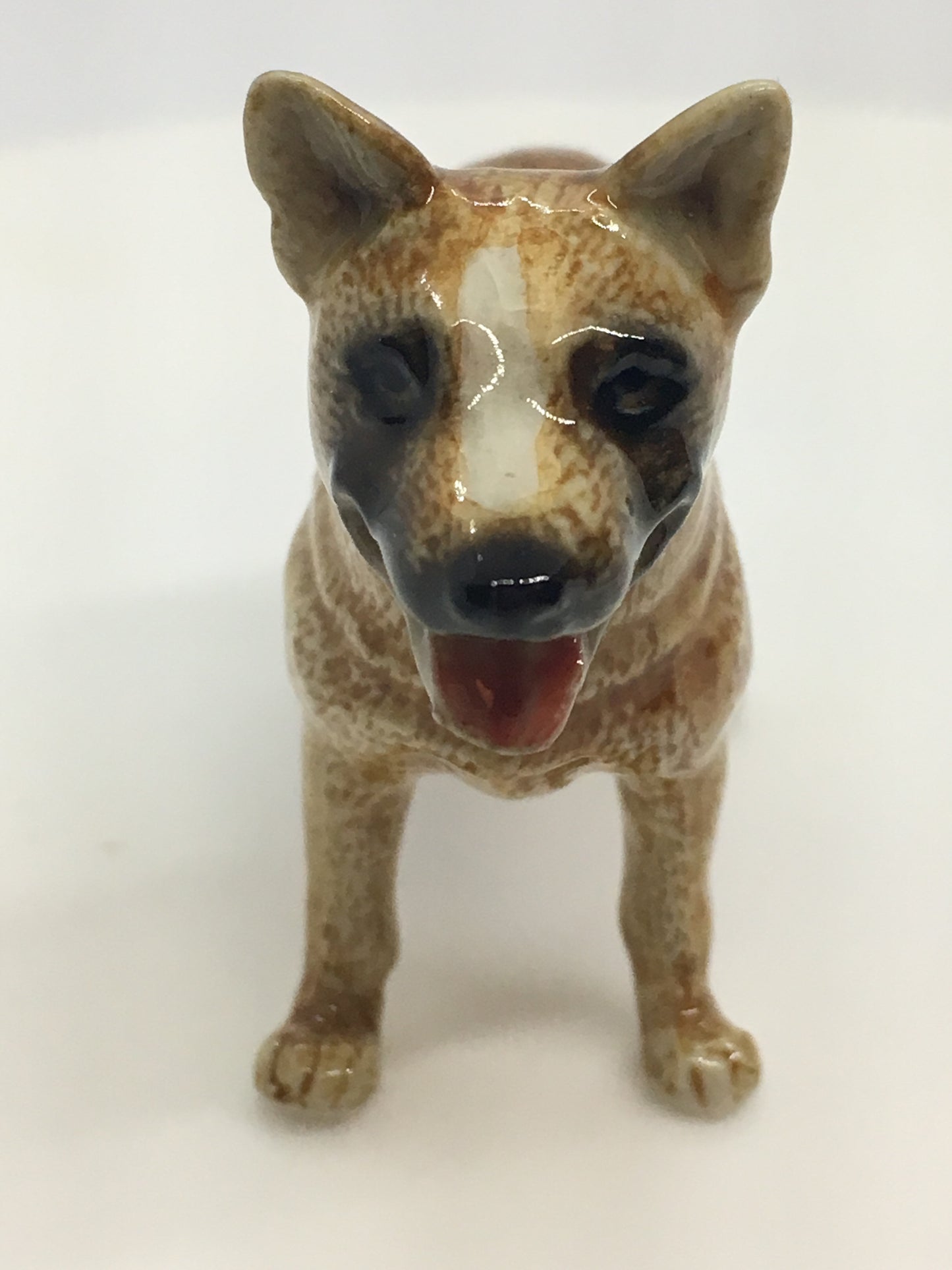 Miniature Porcelain Dog Figurine Australian Red Cattle Dog