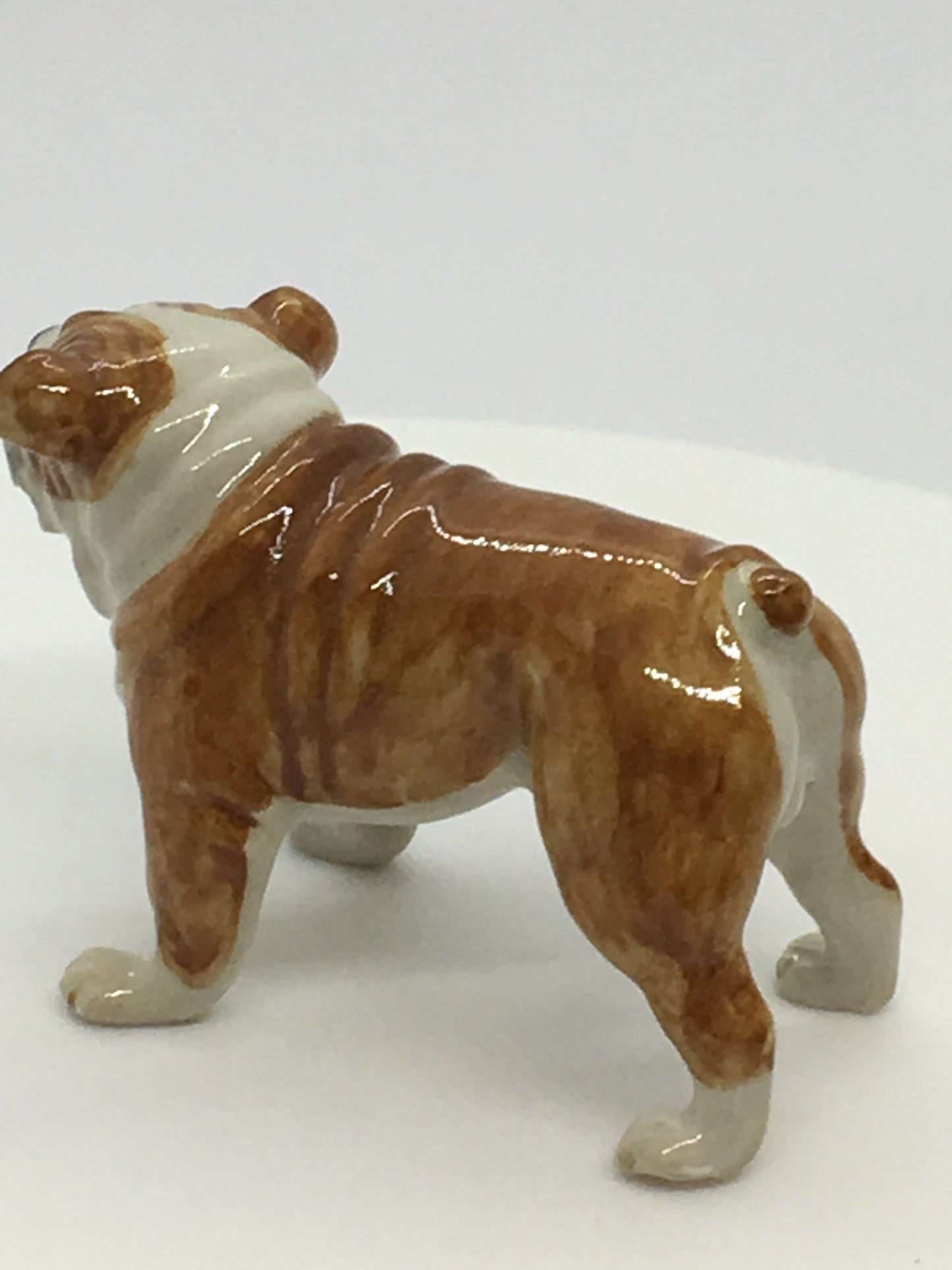 Miniature Porcelain Dog Figurine British Bulldog Dog Breed