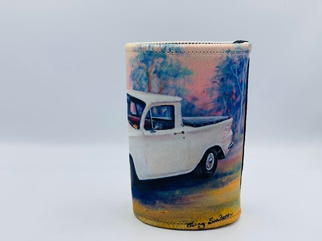 EH Holden Ute In White Classic Car Stubby Holder